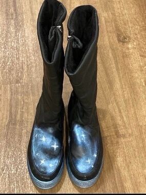 Galaxy Cosplay OOAK Boots Knee High Side Zipper Size 8.5 EUC